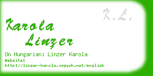 karola linzer business card